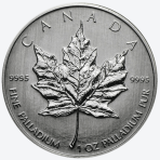 Maple leaf 1 troy ounce palladium munt