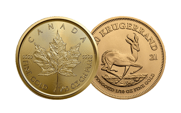 1/10 troy ounce gouden munten kopen