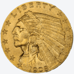 2,5 Dollar American Quarter Eagle Indian Head