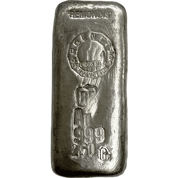 250 gram zilver baar diverse producenten LBMA gecertificeerd