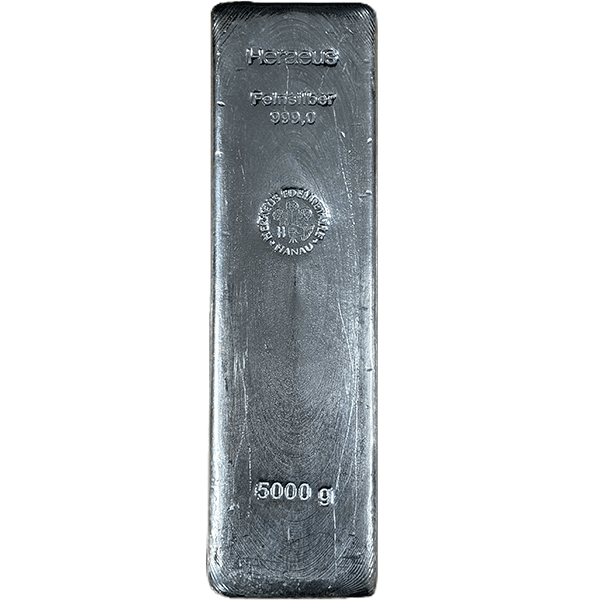 5 kilogram zilver baar diverse producenten LBMA gecertificeerd