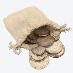500 grams of Dutch silver coins