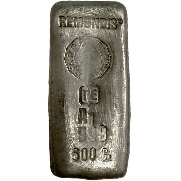 500 gram zilverbaar - diverse producenten LBMA gecertificeerd