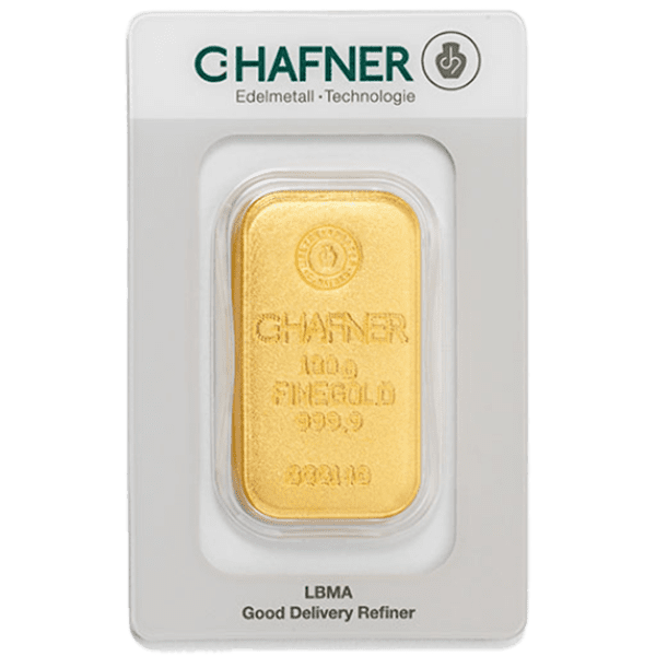 C. Hafner 100 gram goudbaar - casted