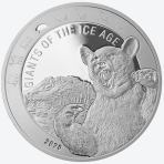Giants of the Ice Age 2020 1 kilogram zilveren munt Cave Bear