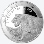 Giants of the Ice Age 1 kilo Cave Lion 2022 zilveren munt