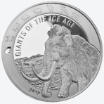 Giants of the Ice Age 2019 1 troy ounce zilveren munt Woolly Mammoth
