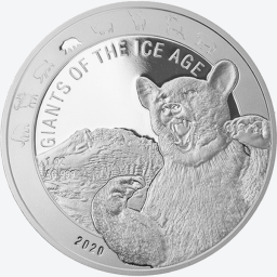Giants of the Ice Age 2020 1 troy ounce silver coin Cave Bear