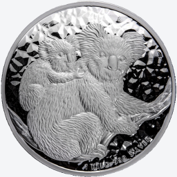 Koala 2008 1 kilogram zilveren munt 