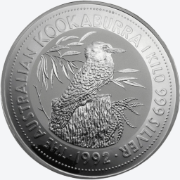 Kookaburra 1992 1 kilogram zilveren munt