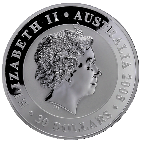 Koala 2008 1 kilogram zilveren munt 