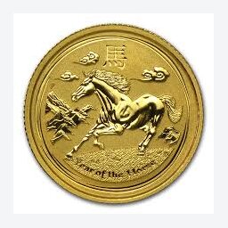 Lunar 2014 1/10 troy ounce gouden munt