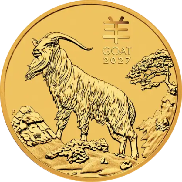 Lunar 2027 1/10 troy ounce gouden munt