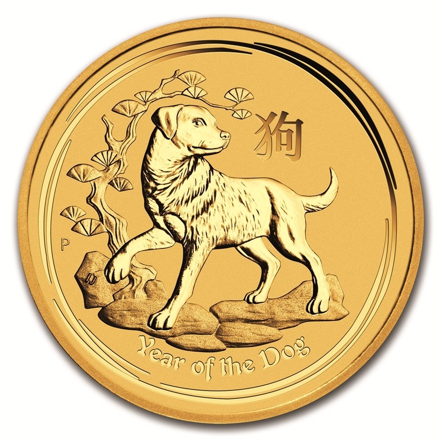 Lunar 2018 2 troy ounce gouden munt