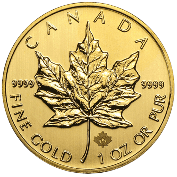 Maple Leaf 1 troy ounce gold coin - various years