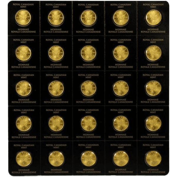 Maple Leaf 25 x 1 gram gouden munt