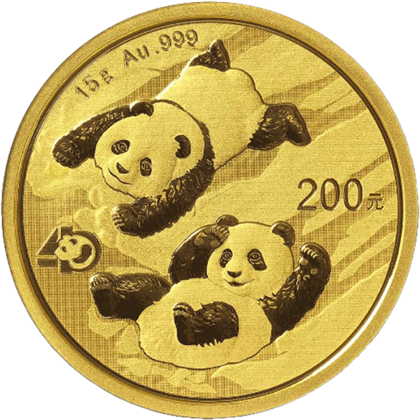 Panda 2022 15 gram gouden munt