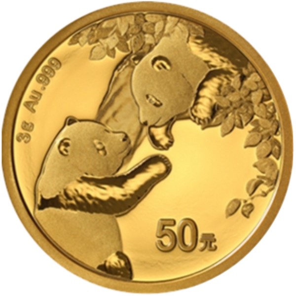 Panda 3 gram gouden munt - diverse jaartallen