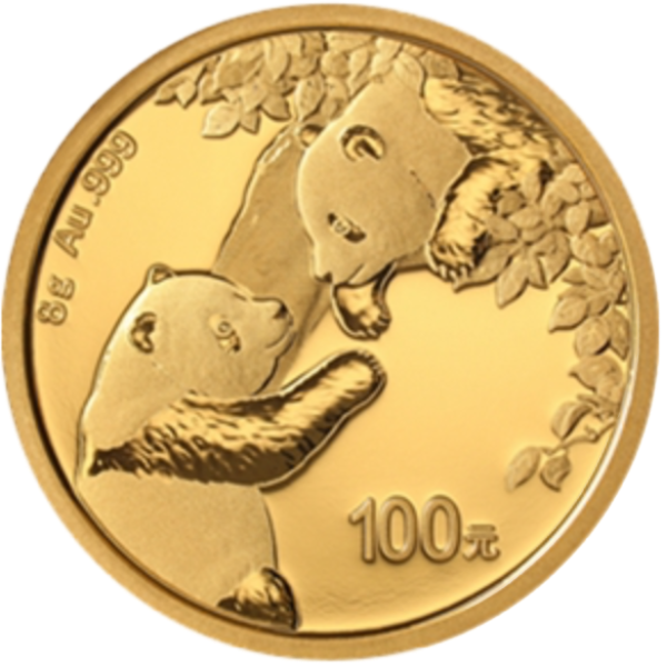 Panda 8 gram gouden munt - diverse jaartallen