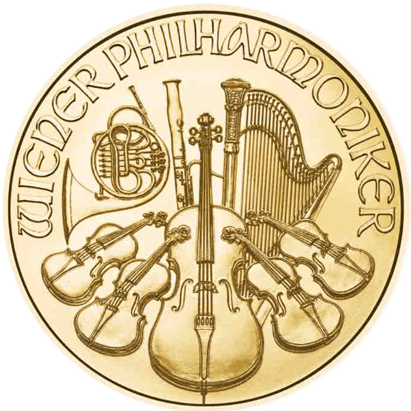 Philharmoniker 1/4  troy ounce gouden munt