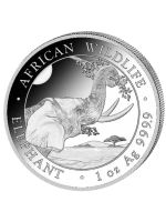 Somalische Olifant 2023 zilveren 1 troy ounce munt