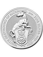Queens Beast White Greyhound 2021 2 troy ounce zilveren munt